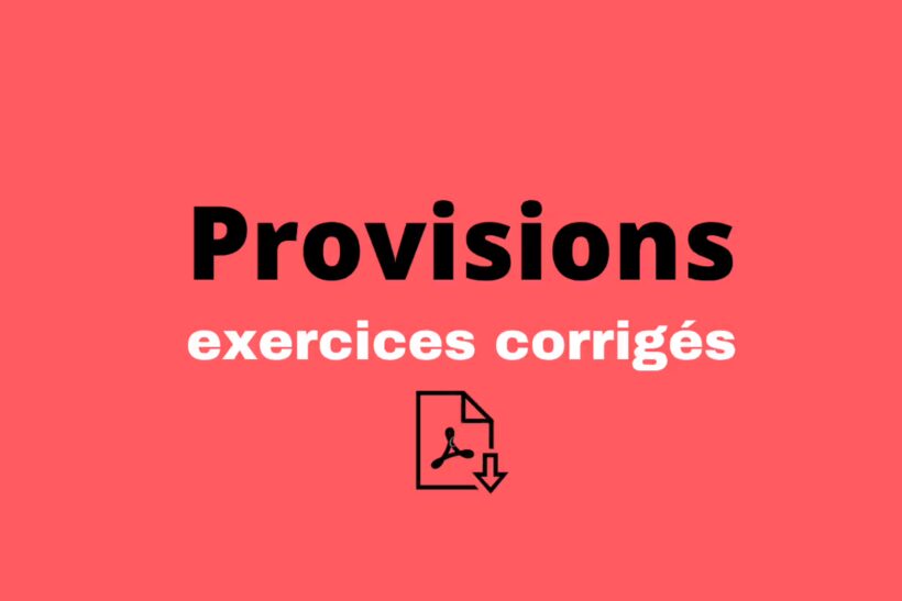 exercices corrigés provisions
