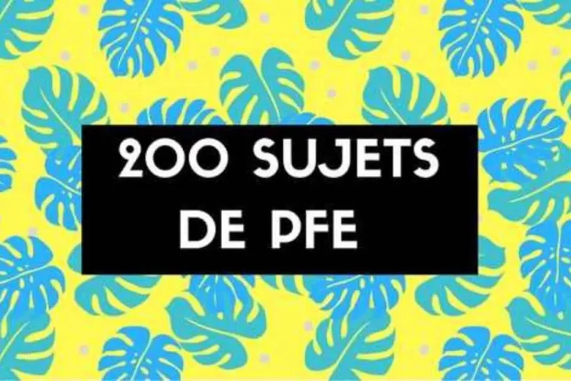 sujets de projet de fin d'études