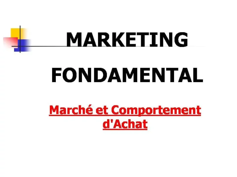 marketing et marché comportement d'achat