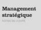 management stratégique cours
