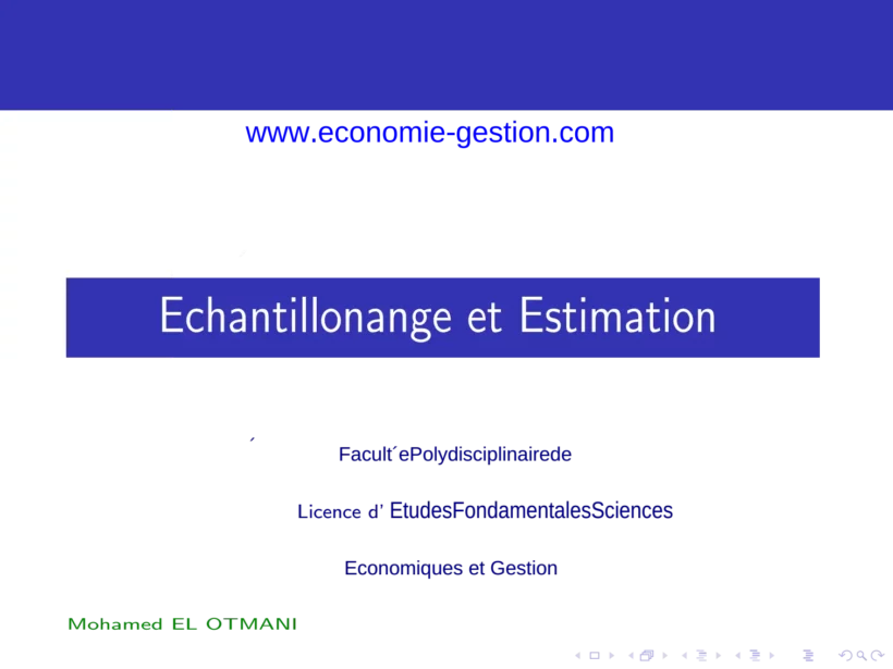 cours complet échantillonnage et estimation S3 pdf