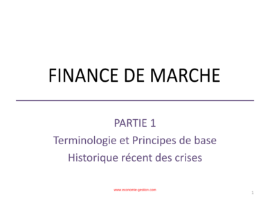 finance de marché cours pdf