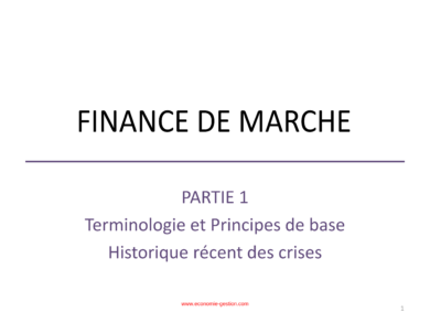 finance de marché cours pdf