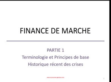 finance de marché cours pdf
