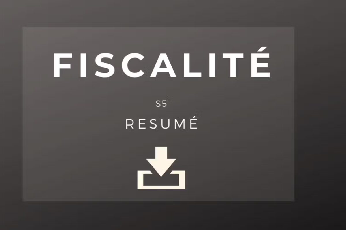 résumé de cours de fiscalité pdf 2019