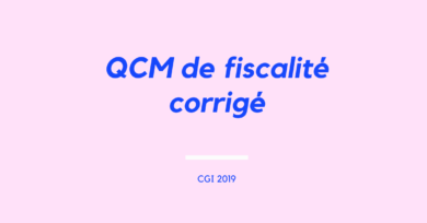 QCM de fiscalité corrigé, fiscalité marocaine