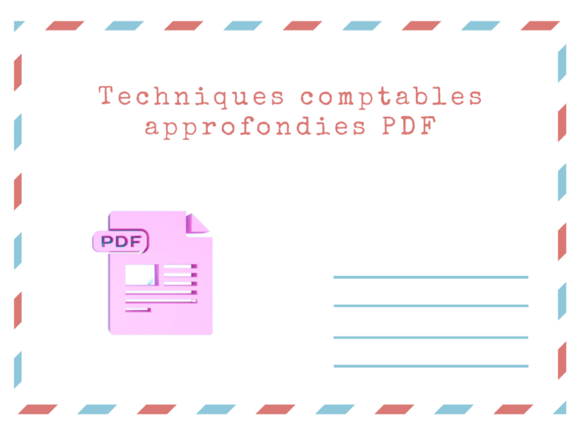 Techniques comptables approfondies PDF
