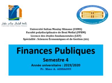 finance publique s4 cours complet
