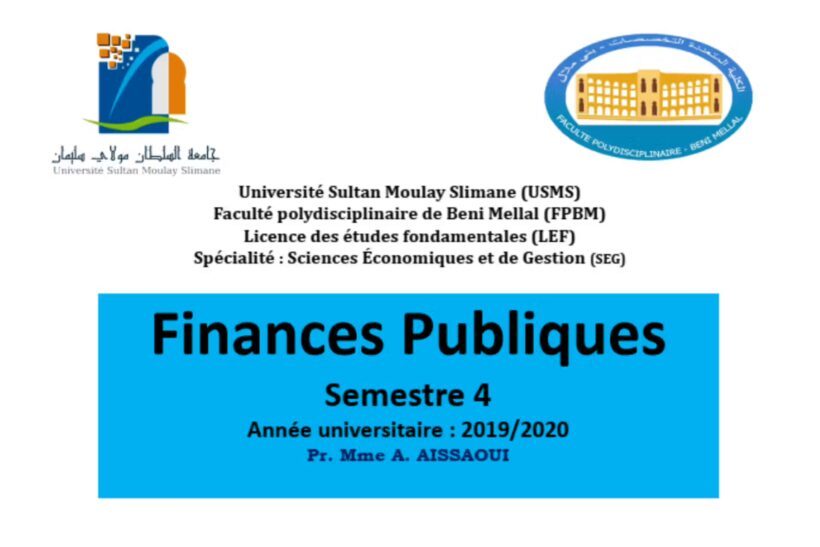 finance publique s4 cours complet