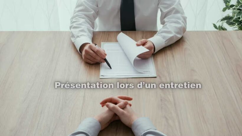 présentation lors d'un entretien pour les débutants